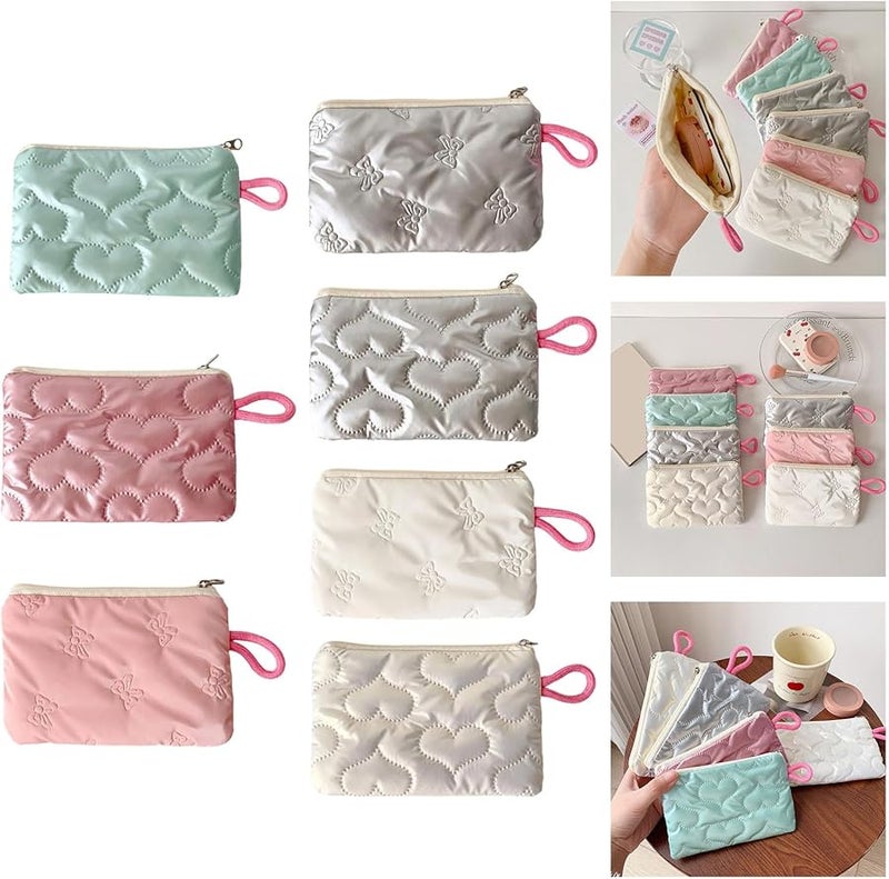 Elegant Cosmetic Bag Bowkot Accent Travel Toiletry Organizer Sturdy Portable Storage Pouch Style 1 - Image 2